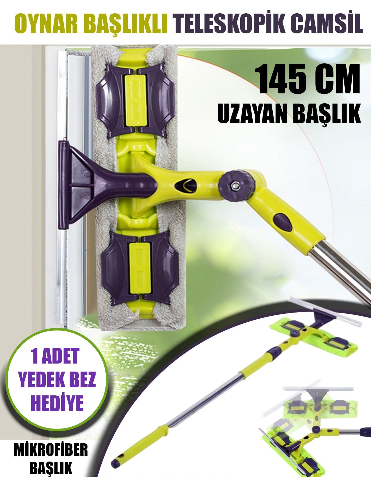 OYNAR BAŞLIKLI TELESKOPİK CAMSİL